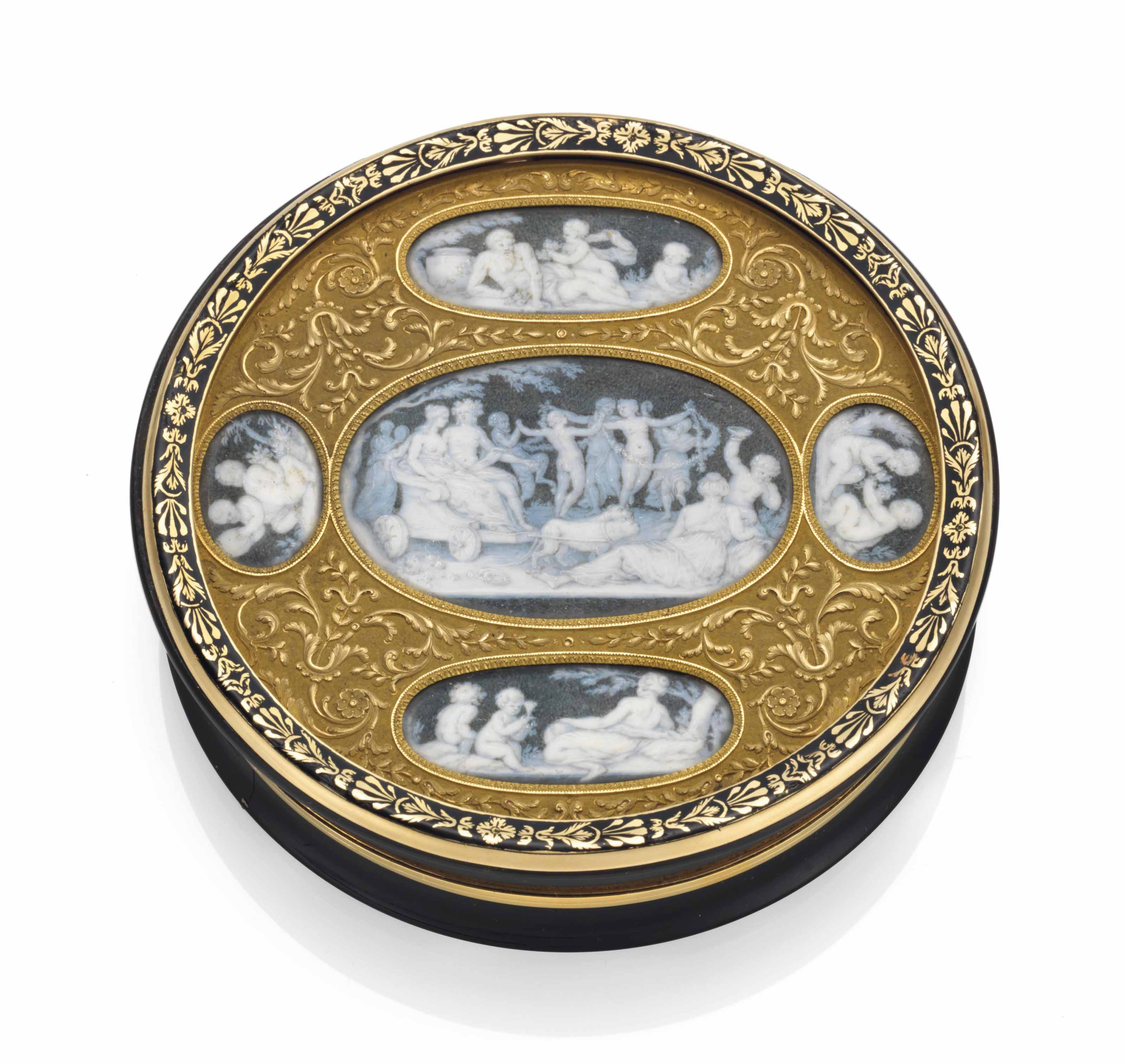 a french enamelled gold-mounte