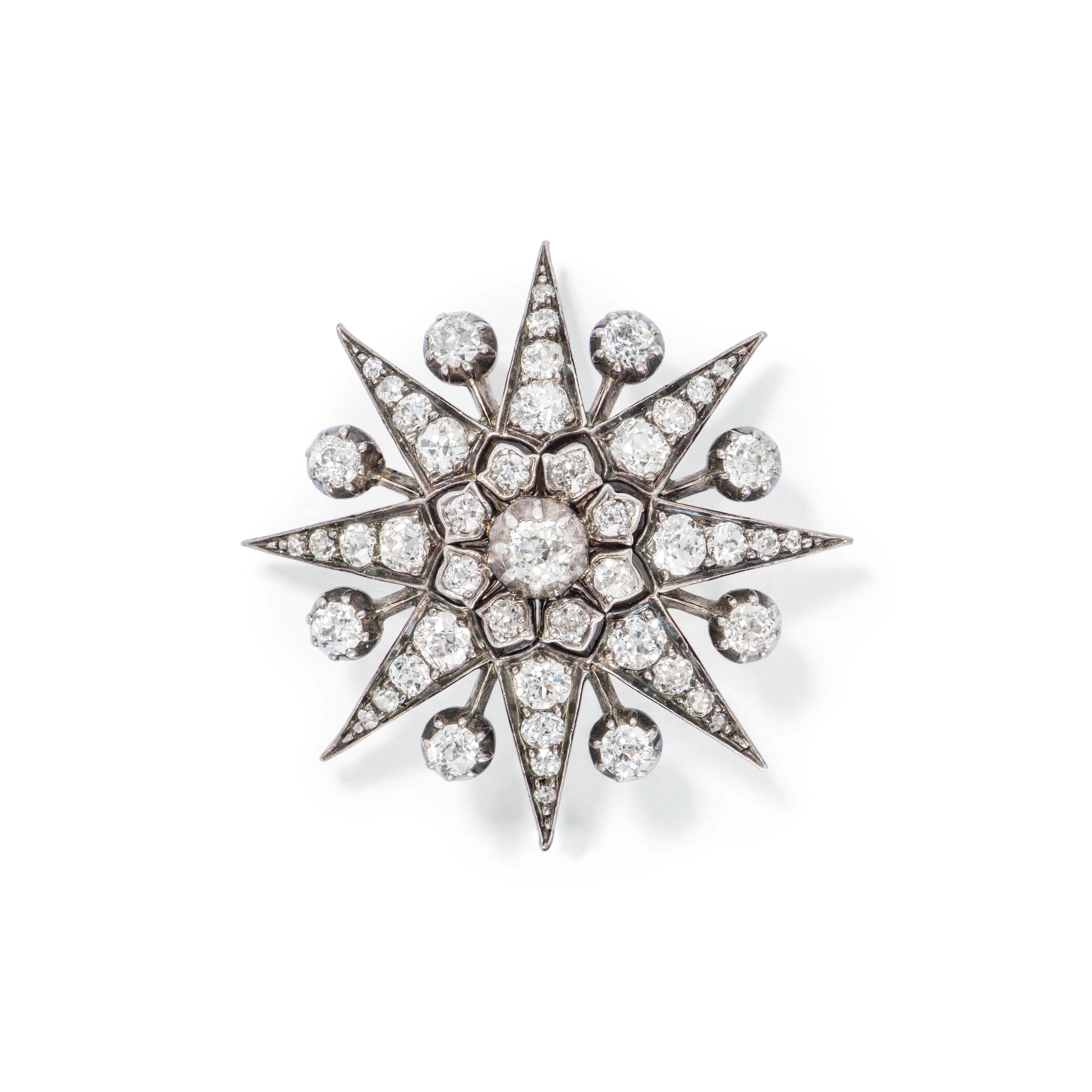 a victorian diamond brooch