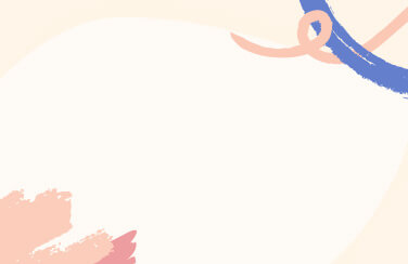 Abstract pastel artwork with soft pink and blue brush strokes on a light background.