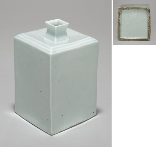 A White Porcelain Square Bottl