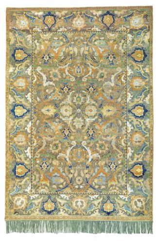 AN IMPORTANT SAFAVID SILK AND 