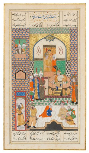 BAHMAN ENTHRONED AT COURT